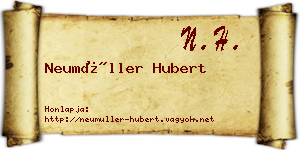 Neumüller Hubert névjegykártya